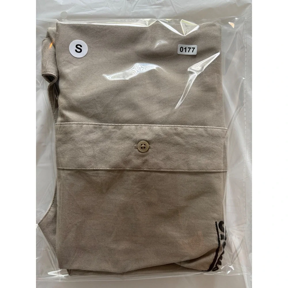 Hollister Mens Los Angeles Sportswear Baseball Jersey Shirt Khaki Tan Small - Picture 6 of 6